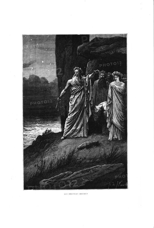 Les derniers druides (The Last Druids), 1883. Creator: Neuville, Alphonse Marie, de (1835-1885).