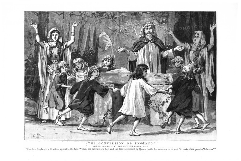 The Conversion of England , 1889. Creator: Macquoid, Percy (1852-1925).