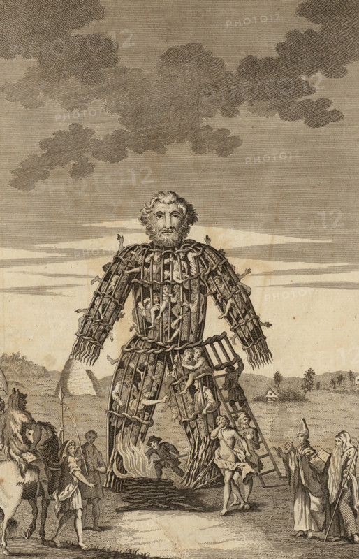 Wicker man, 1781. Creator: Anonymous.