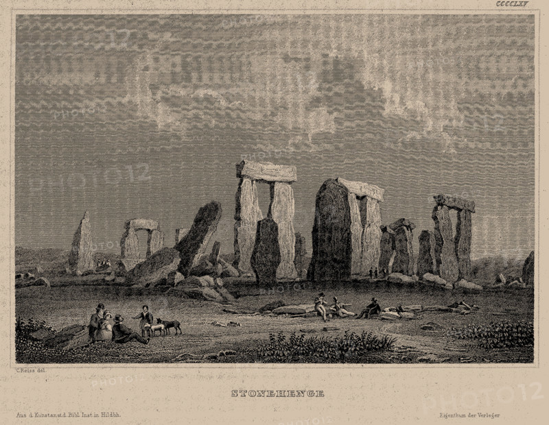 Stonehenge, 1843. Creator: Reiss, Carl (active 1842-1860).