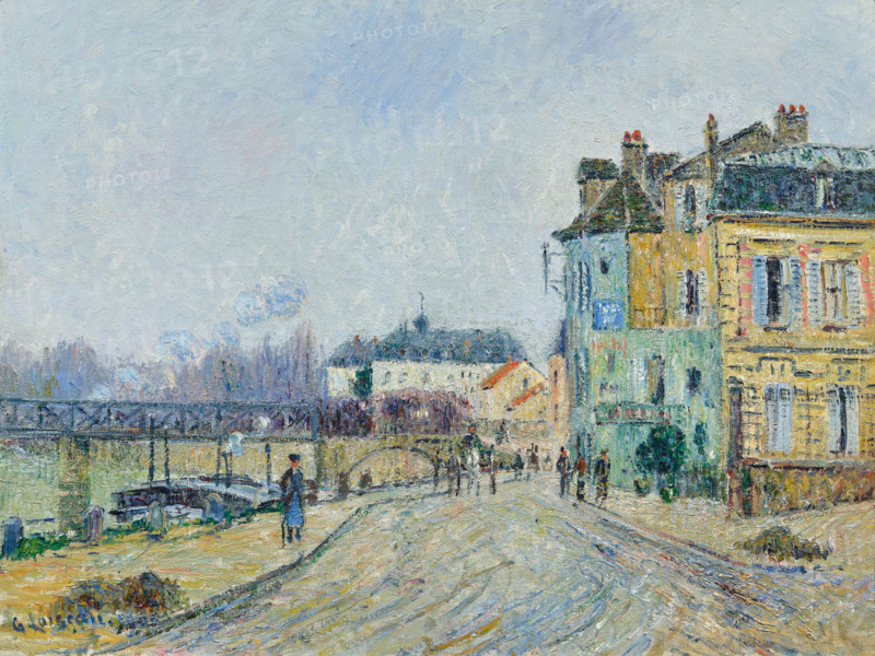 Le quai de l'Oise à Pontoise, 1906. Creator: Loiseau, Gustave (1865-1935).