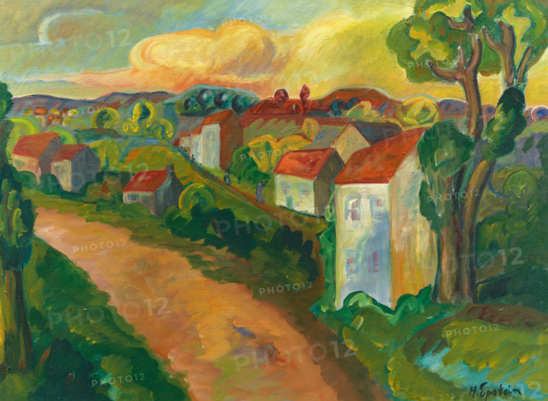 Chemin dans un village (Village Path). Creator: Epstein, Henri (1891-1944).