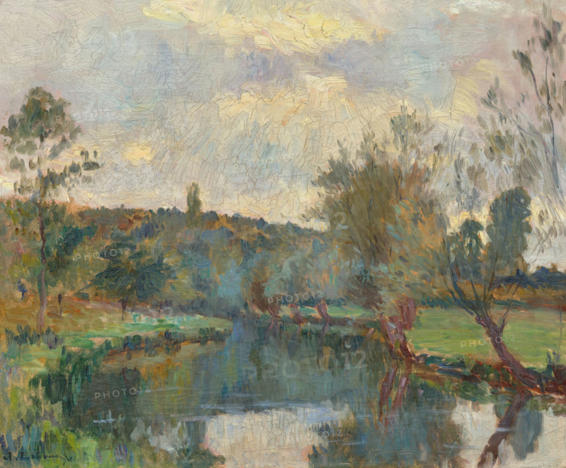 Bords de l'Iton (Eure). Creator: Lebourg, Albert (1849-1928).