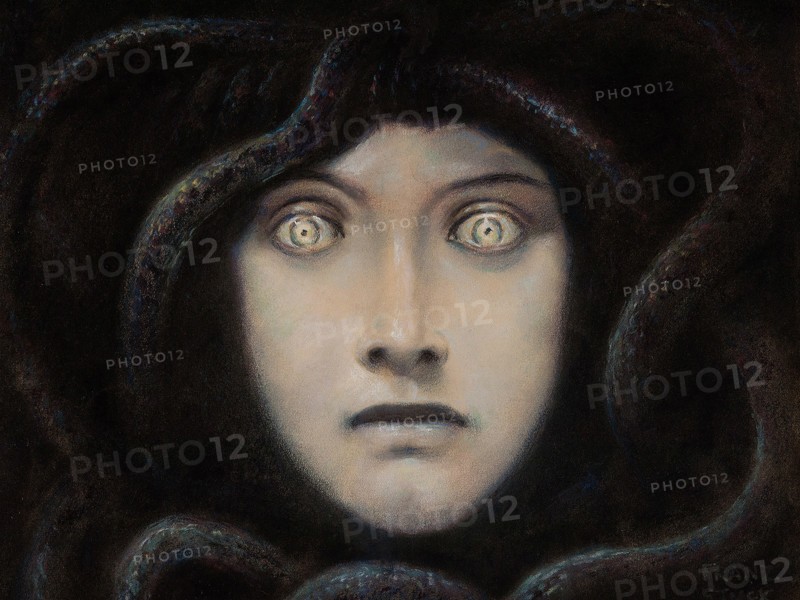 Head of Medusa, c1892. Creator: Stuck, Franz, Ritter von (1863-1928).