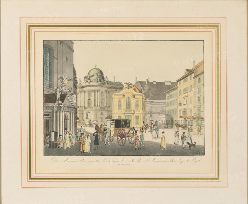 The Saint Michael Square in Vienna, Early 19th cen.. Creator: Postl, Karel (1769-1818).