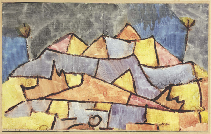 Strict Mountain Form (Crystalline Mountains), 1924. Creator: Klee, Paul (1879-1940).