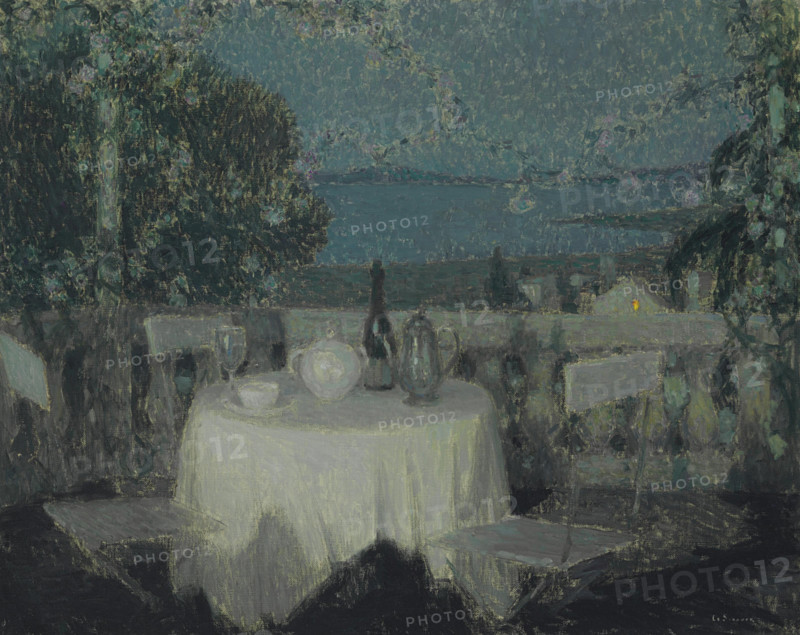 Table au clair de lune (Moonlight Table), 1928. Creator: Le Sidaner, Henri (1862-1939).