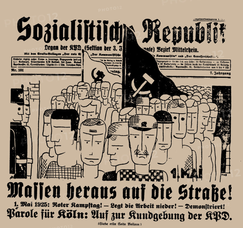 The Sozialistische Republik, April 30, 1925, 1925. Creator: Seiwert, Franz Wilhelm (1894-1933).