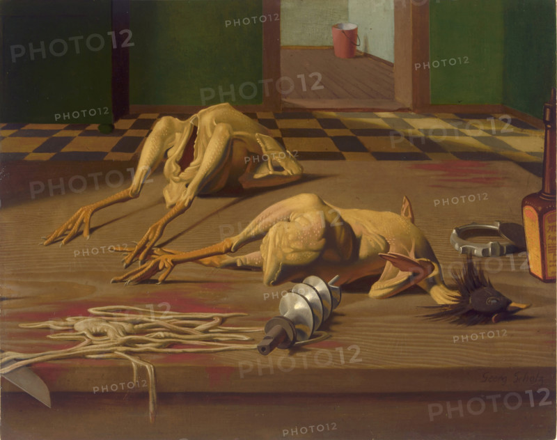 Dead Chickens, 1926. Creator: Scholz, Georg (1890-1945).