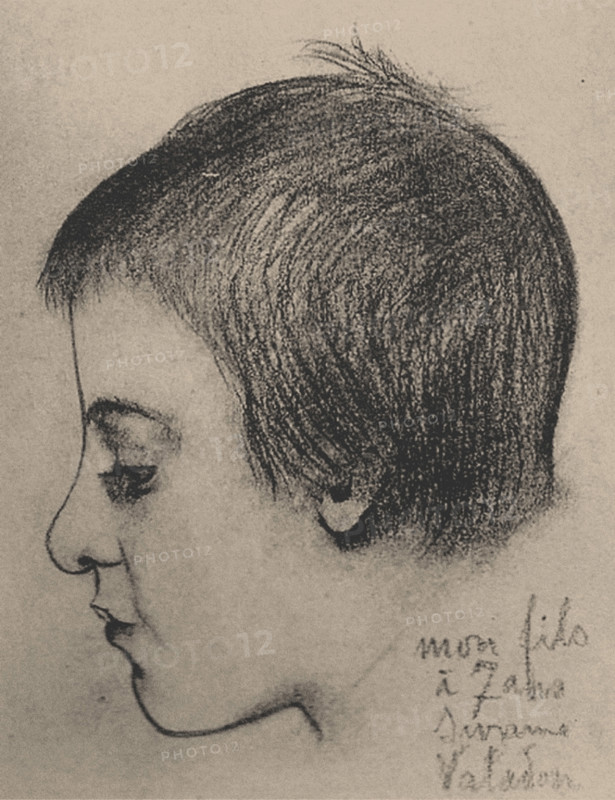 Portrait of Maurice Utrillo at the age of 7. (Photo reproduction by Gustave Coquiot, 1925), 1890. Creator: Valadon, Suzanne (1865-1938).