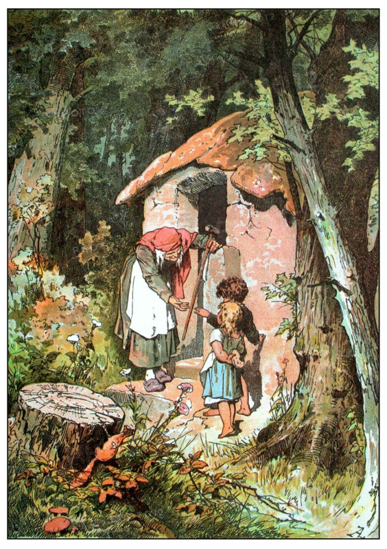 Illustration for "Hansel and Gretel" by Brothers Grimm, c1899. Creator: Zick, Alexander (1845-1907).