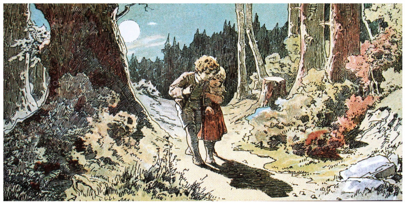 Illustration for "Hansel and Gretel" by Brothers Grimm, c1899. Creator: Zick, Alexander (1845-1907).