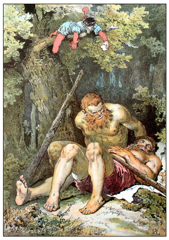 Illustration for "The Brave Little Tailor" by Brothers Grimm, c1899. Creator: Zick, Alexander (1845-1907).