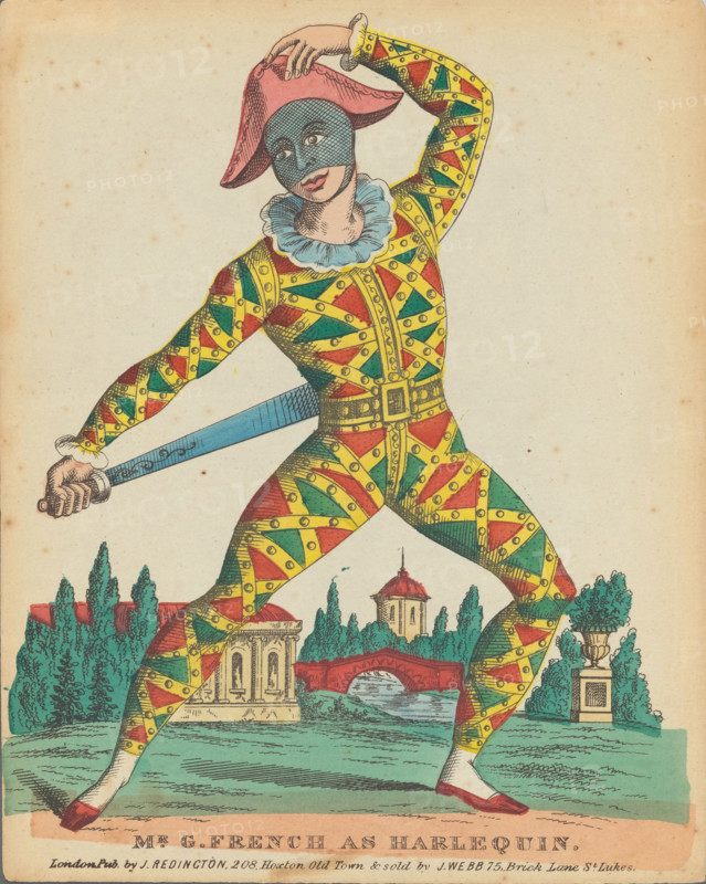 Mr. G. French as Harlequin, c1840. Creator: Anonymous.