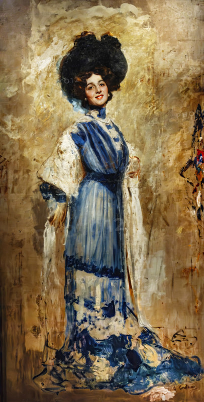 Portrait of the opera singer Lina Cavalieri (1874-1944), c1905. Creator: Tallone, Cesare (1853-1919).