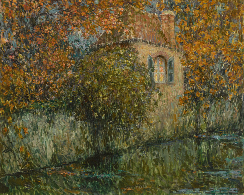 Le Canal et le pavillon, 1916. Creator: Le Sidaner, Henri (1862-1939).