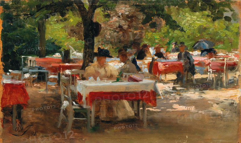 Breakfast in Karlovy Vary, 1895. Creator: Wisinger-Florian, Olga (1844-1926).