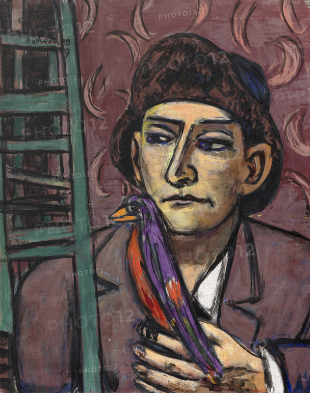 Man with Bird, 1950. Creator: Beckmann, Max (1884-1950).