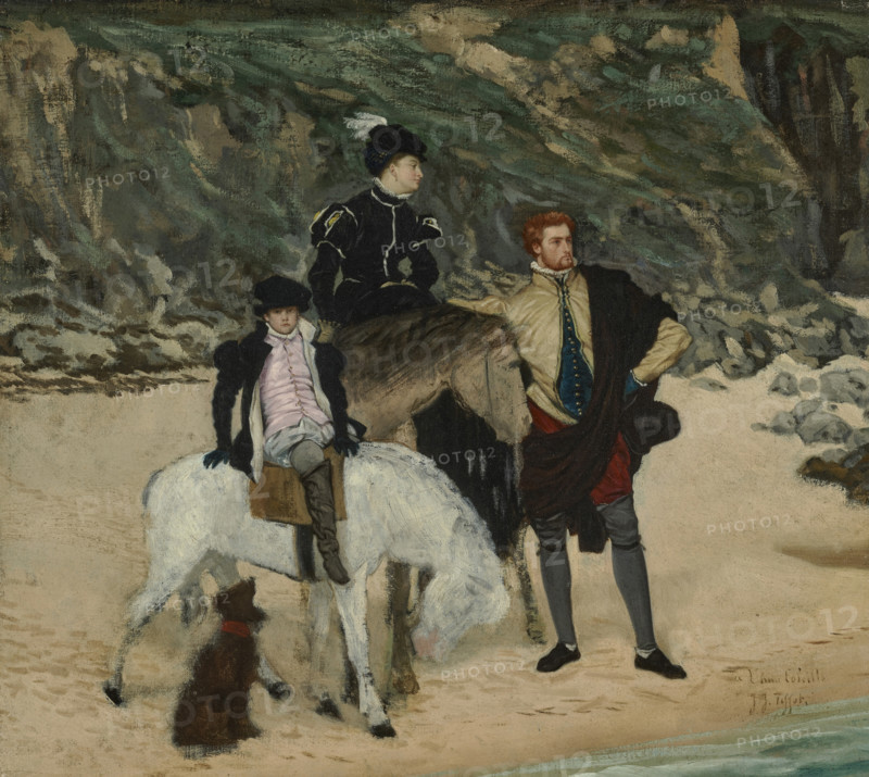 On the Beach - Mary, Queen of Scots, 1867. Creator: Tissot, James Jacques Joseph (1836-1902).