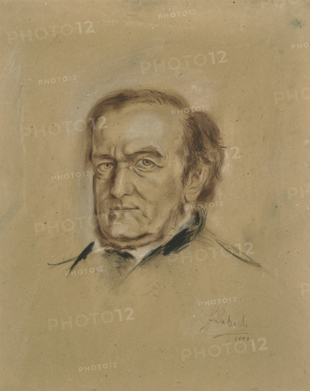 Portrait of Richard Wagner (1813-1883), 1881. Creator: Lenbach, Franz, von (1836-1904).
