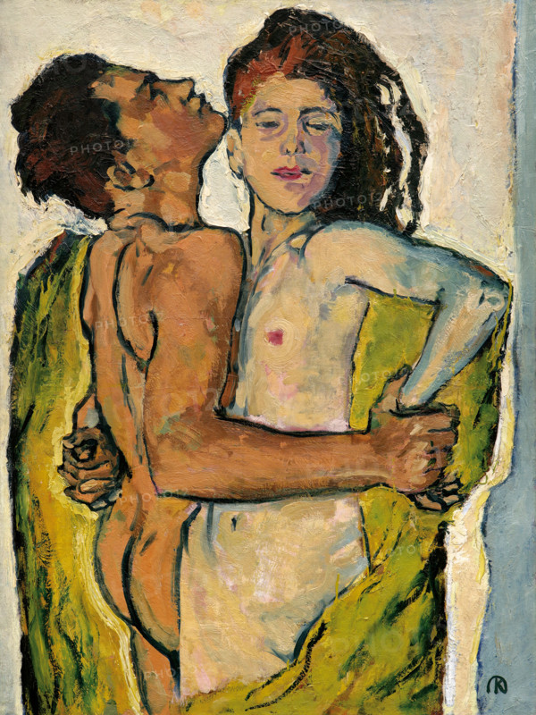 Love couple, c1914. Creator: Moser, Koloman (1868-1918).