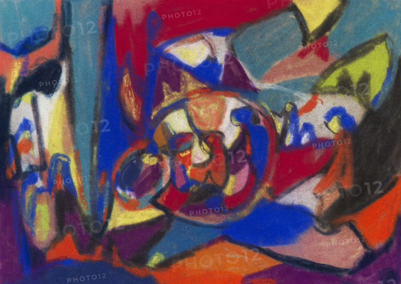 Composition (Worship), 1930. Creator: Hölzel, Adolf (1853-1934).