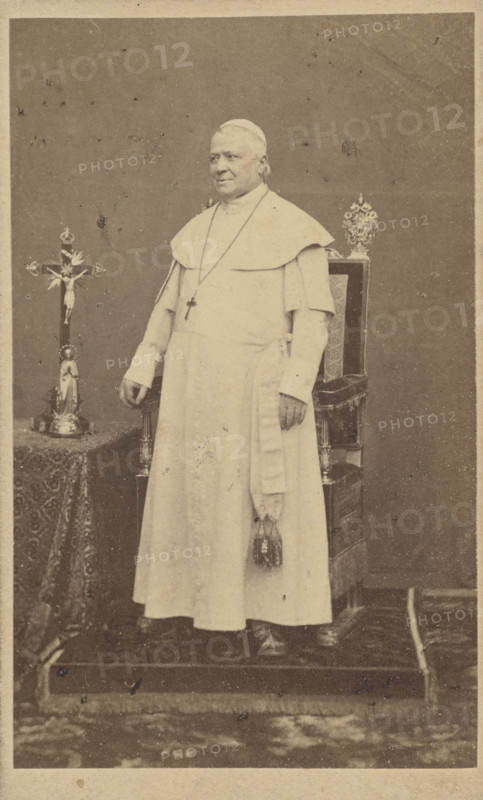 Pope Pius IX (1792-1878), c1865. Creator: Photo studio Fratelli D'Alessandri, Roma  .