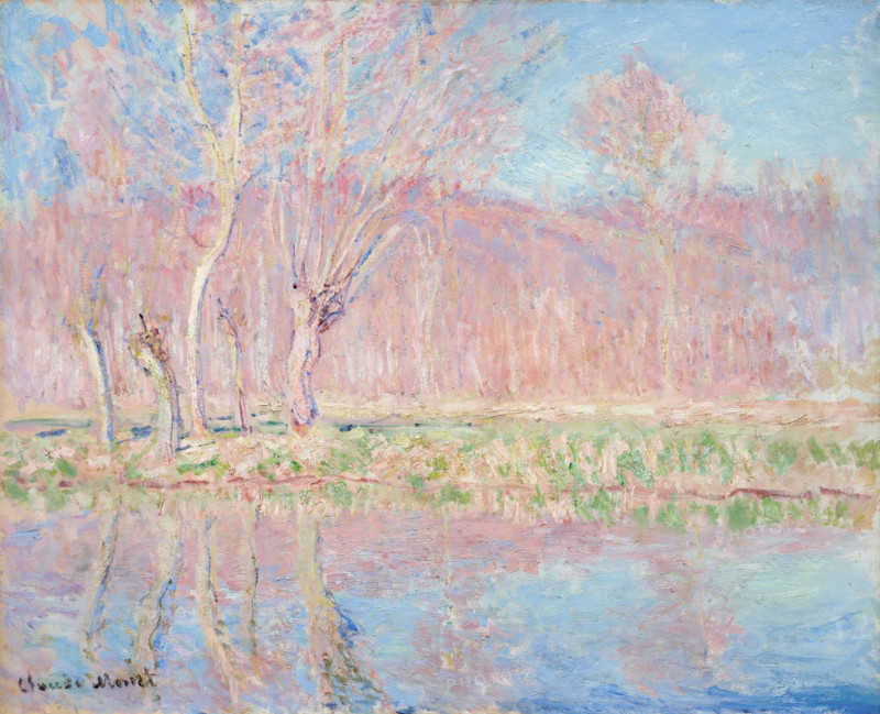 Trees by the water, spring in Giverny, 1885. Creator: Monet, Claude (1840-1926).
