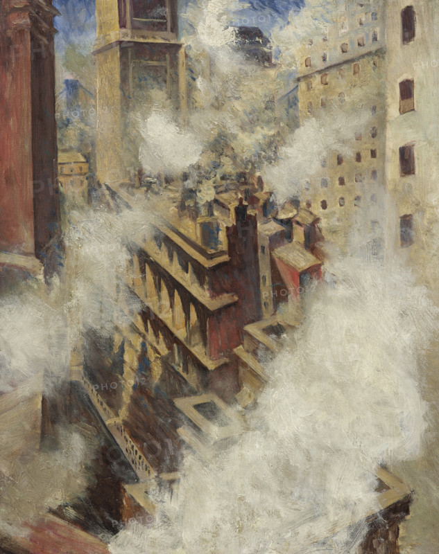 Looking Down Into Wall Street, 1919. Creator: Nevinson, Christopher Richard Wynne (1889-1946).