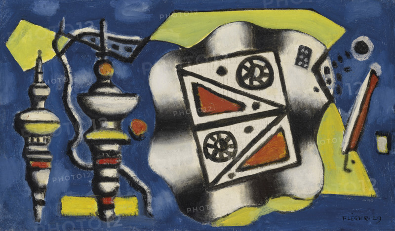 Composition sur fond bleu, 1929. Creator: Léger, Fernand (1881-1955).