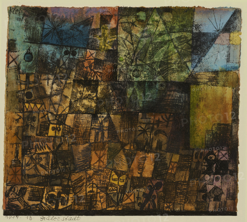 Gräberstadt (City of Tombs), 1914. Creator: Klee, Paul (1879-1940).