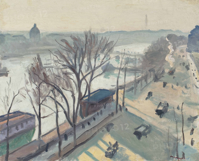 Quai du Louvre, soleil pâle, 1906. Creator: Marquet, Pierre-Albert (1875-1947).