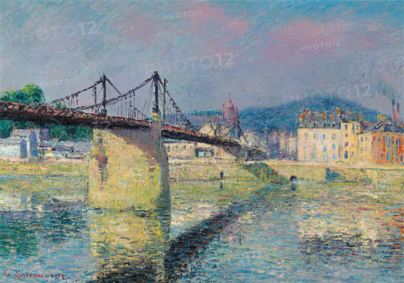 Elbeuf Suspension Bridge, 1912. Creator: Loiseau, Gustave (1865-1935).
