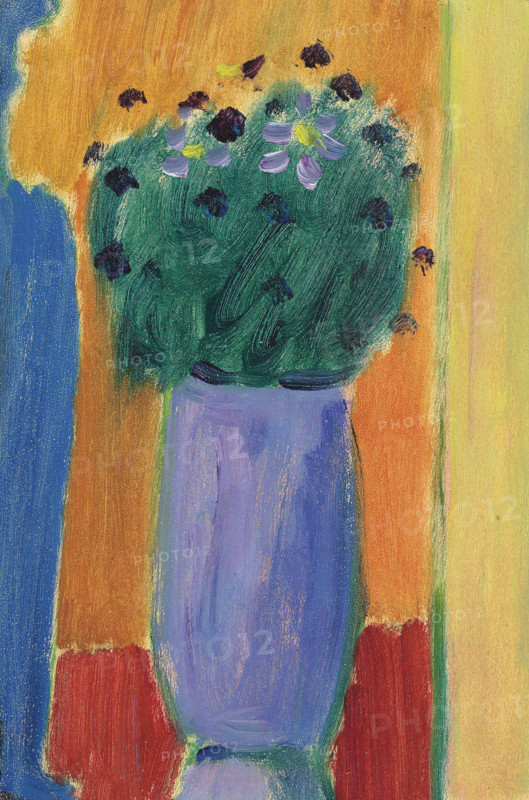 Large still life: flowers in a purple vase, c1935. Creator: Javlensky, Alexei, von (1864-1941).