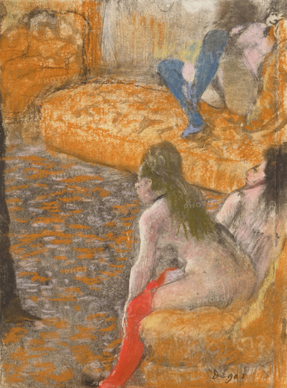 Attente d'un client (Waiting for a client), c1879. Creator: Degas, Edgar (1834-1917).
