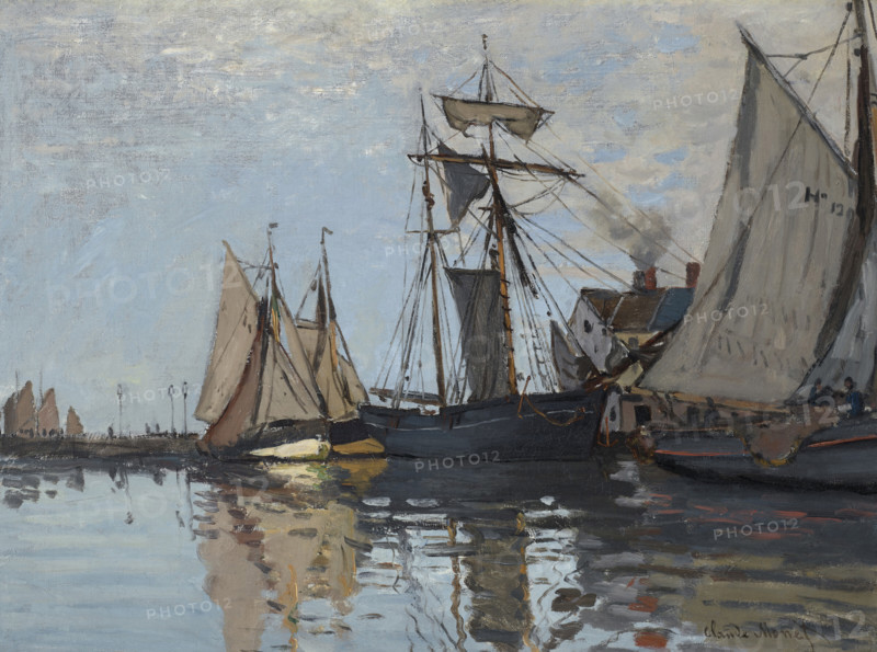 Boats in the port of Honfleur, 1866. Creator: Monet, Claude (1840-1926).