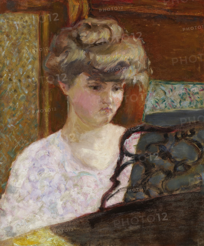 Misia au piano (Portrait de Misia Natanson), c1902. Creator: Bonnard, Pierre (1867-1947).