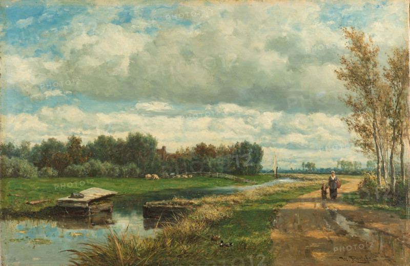 Landscape in the Environs of The Hague, c1873-1875. Creator: Roelofs, Willem (1822-1897).