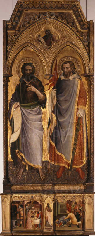 Saints Nemesius and John the Baptist, 1385. Creator: Spinello, Aretino (c. 1350-1410).