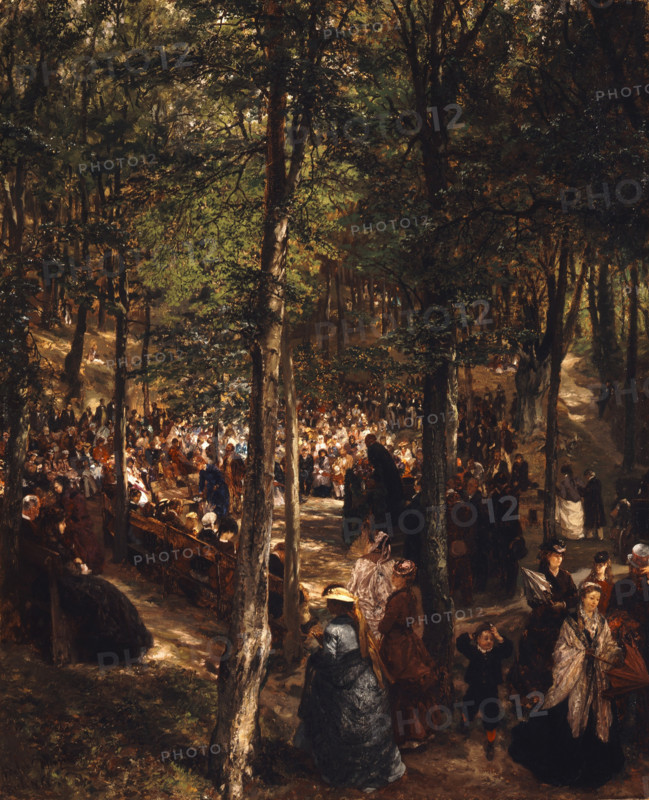Sermon in the Beech Grove near Kösen, 1868. Creator: Menzel, Adolph Friedrich, von (1815-1905).