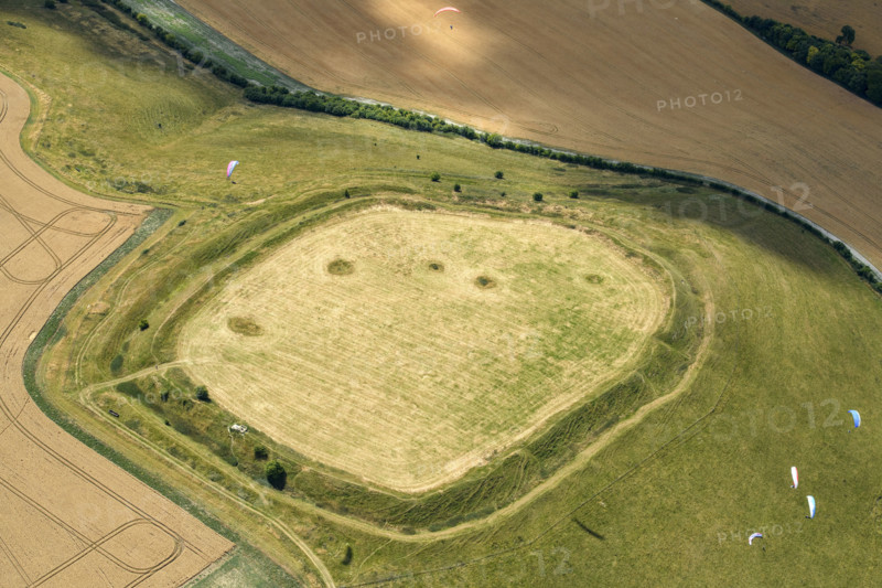 Liddington Castle hillfort, Swindon, 2022. Creator: Damian Grady.