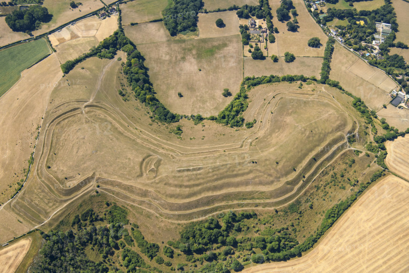 Hambledon Hill, an Iron Age multivallate hillfort earthwork, Dorset, 2022. Creator: Damian Grady.