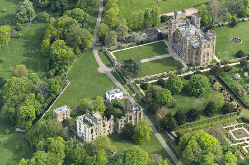 Hardwick Old Hall and Hardwick Hall, Derbyshire, 2025. Creator: Robyn Andrews.