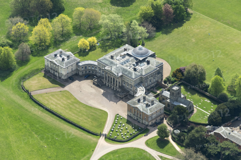 Kedleston Hall, an 18th century country house, Derbyshire, 2025. Creator: Robyn Andrews.