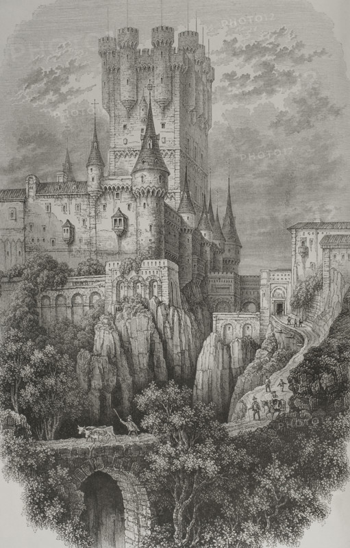 The Alcazar, Segovia, Spain, 1856. Creator: Wiesener.