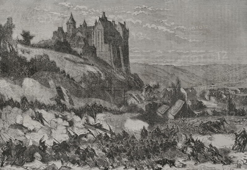 Franco-Prussian War (1870-1871): Defence of Châteaudun, 1870 (1871).  Creator: Unknown.