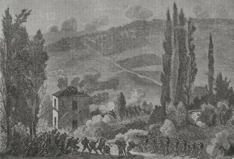 Franco-Prussian War (1870-1871): Battle of Châtillon, September-October 1870 (1871). Creator: Auguste Trichon.