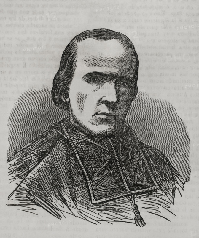 Georges Darboy (1813-1871), Catholic priest, bishop of Nancy, archbishop of Paris, 1871.  Creator: Unknown.