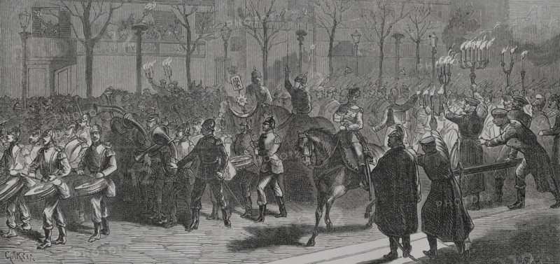 Franco-Prussian War (1870-1871): Germans leave the city, 1871.  Creator: Unknown.