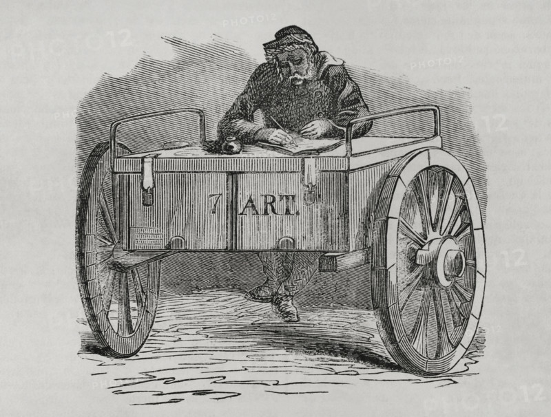 Communard - Gunner writing a report, Paris Commune, France, 1871. Creator: Unknown.